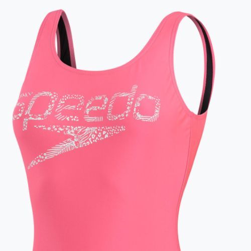 Speedo dámske jednodielne plavky Logo Deep U-Back pink 68-12369A657