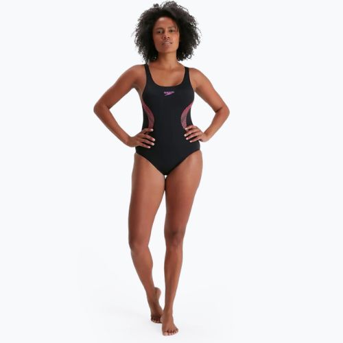 Speedo Placement Muscleback dámske jednodielne plavky čierne 68-08694G704