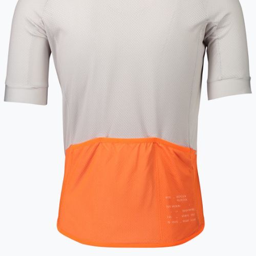 Pánsky cyklistický dres POC Essential Road Logo granite grey/zink orange