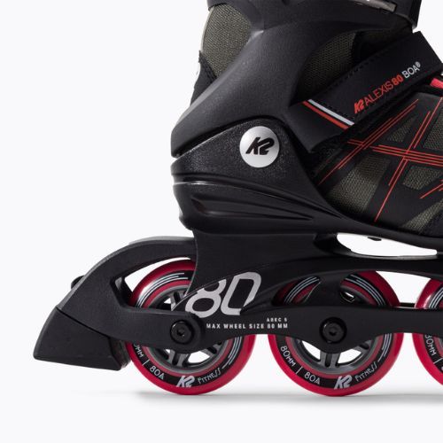 Dámske kolieskové korčule K2 Alexis 80 Boa sivé 30G0317