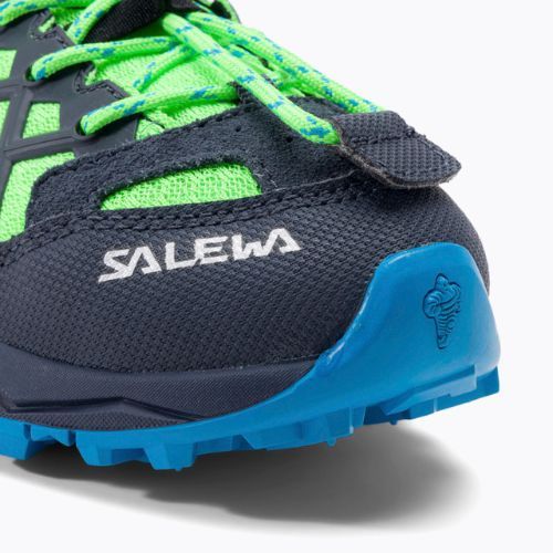 Salewa Wildfire detské trekové topánky modro-zelené 00-0000064007