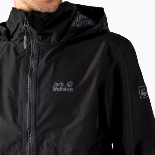 Jack Wolfskin pánska hardshelová bunda Evandale black 1111131_6000