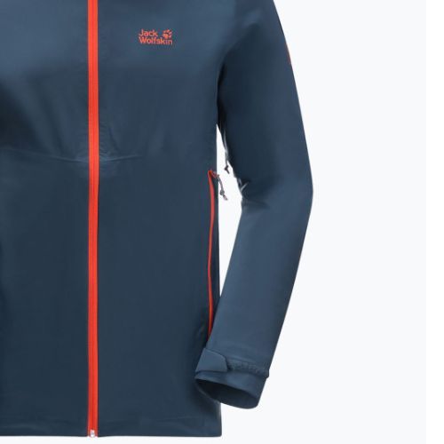 Jack Wolfskin pánska bunda do dažďa Highest Peak 2.5L navy blue 1114961_1383