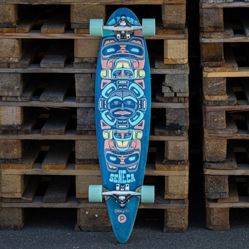 Playlife Seneca longboard skateboard modrý 880294