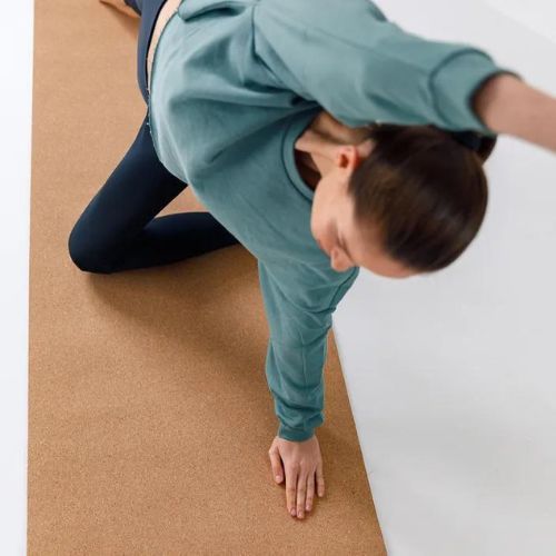 XTREXO Podložka na jogu TPE korok 6 mm čierna YM-C01C