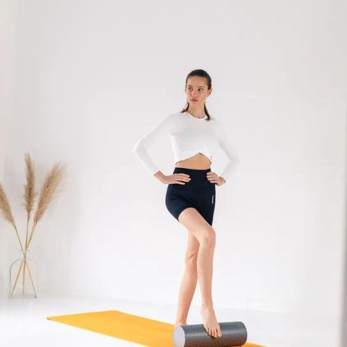 Masážny valec XTREXO EVA sivý MR-EV03G