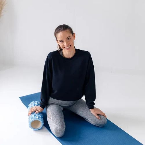 Masážny valček XTREXO EVA PVC modrý MR-EV01N