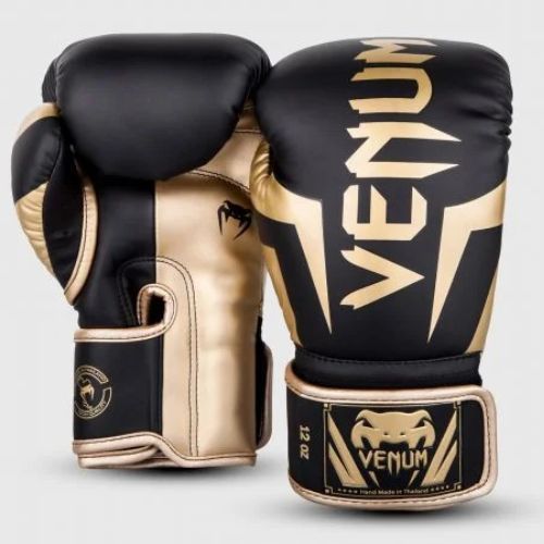 Pánske boxerské rukavice Venum Elite čierno-zlaté VENUM-1392