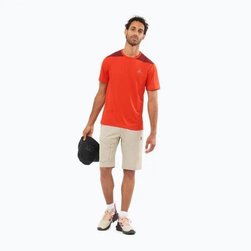 Pánske trekingové tričko Salomon Outline SS červené LC17152