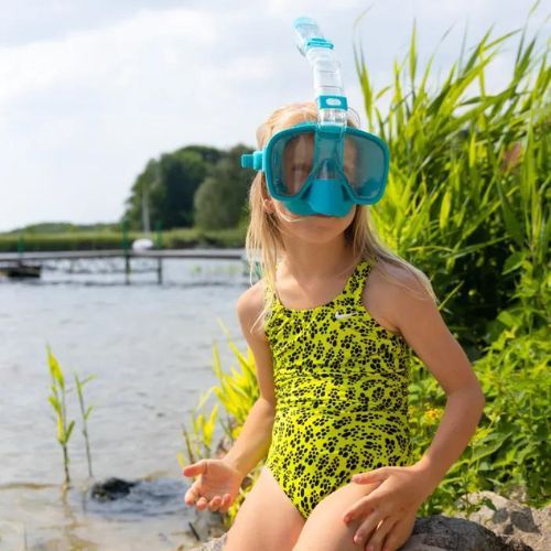 Šnorchlovací set AQUASTIC maska + šnorchel modrý SMFK-01SN