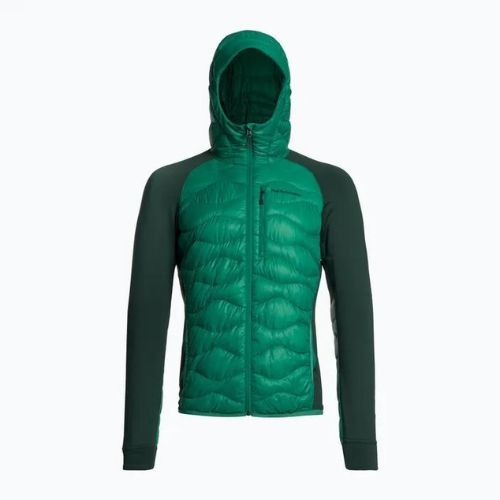 Pánska bunda Peak Performance Helium Down Hybrid Hood Green G77855130