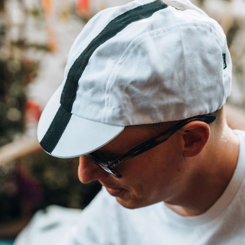 LUXA Classic Stripe baseballová čiapka biela a čierna LULOCKCSW