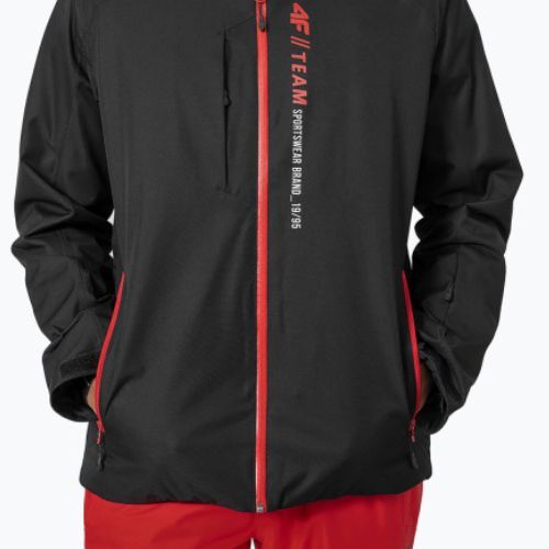 Pánska lyžiarska bunda 4F čierna H4Z22-KUMN003