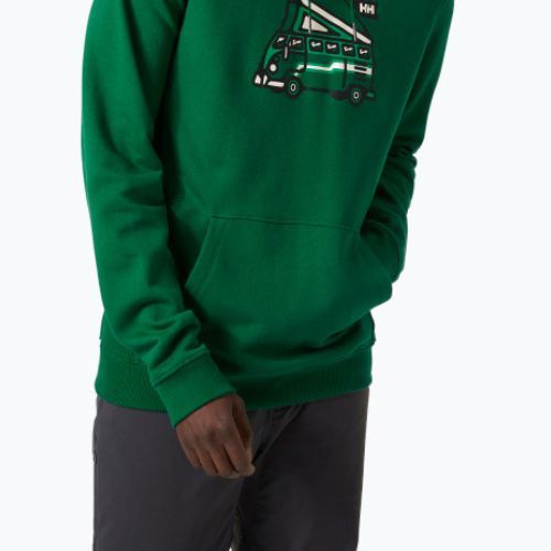 Pánska trekingová mikina Helly Hansen F2F Organic Cotton Hoodie 486 green 62934