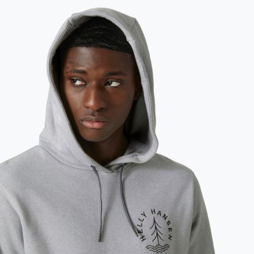 Helly Hansen pánska trekingová mikina F2F Organic Cotton 855 sivá 62934