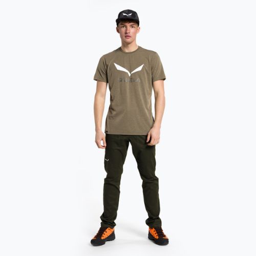 Pánske trekingové tričko Salewa Solidlogo Dry khaki 00-0000027018