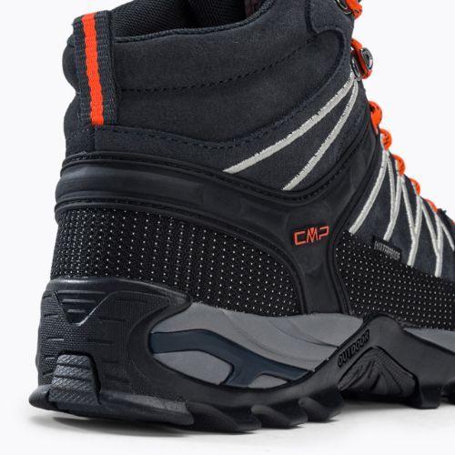 Pánske trekové topánky CMP Rigel Mid grey-orange 3Q12947