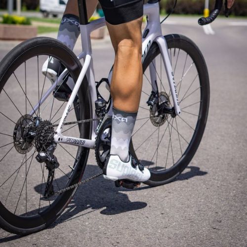 LUXA Tenerife sivé ponožky na bicykel LUHE21SSTBS