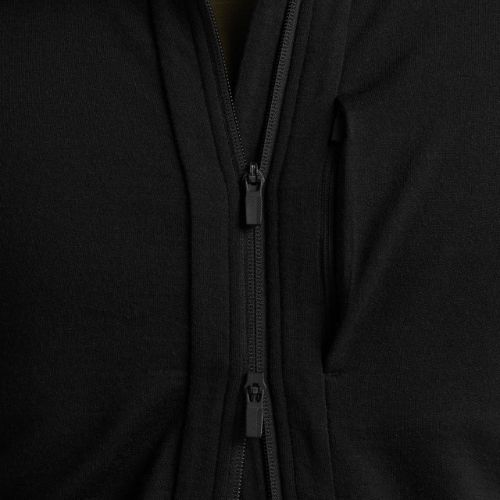 Pánska trekingová mikina Icebreaker Quantum III LS Zip Hood black IB0A59JX0011