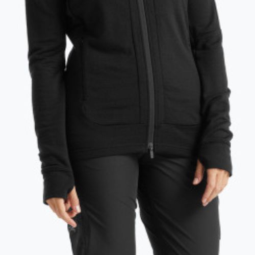 Dámska trekingová bunda Icebreaker Quantum III LS Zip Hood black IB0A59JW0011