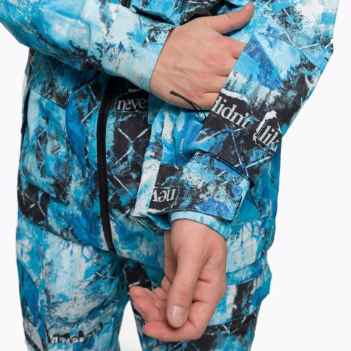 Pánska snowboardová bunda The North Face Printed Dragline blue NF0A7ZUF9C11