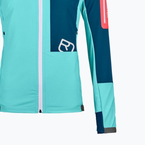 Dámska softshellová bunda Ortovox Berrino s kapucňou modrá 6027700007