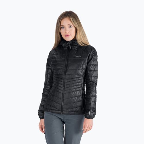 Columbia dámska páperová bunda s kapucňou Platinum Peak black 2008341