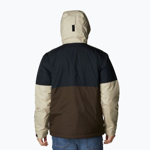 Columbia Point Park Zateplená pánska páperová bunda hnedá a čierna 1956811