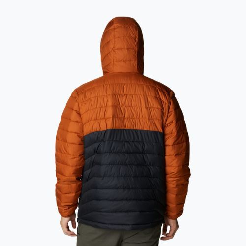 Columbia Powder Lite Anorak pánska páperová bunda oranžová a čierna