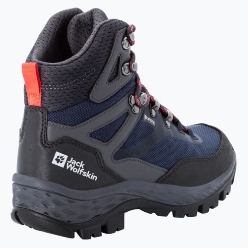 Dámske trekové topánky Jack Wolfskin Rebellion Guide Texapore Mid black-blue 4053801