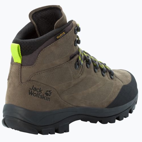 Jack Wolfskin pánske trekové topánky Rebellion Texapore Mid brown 4051171