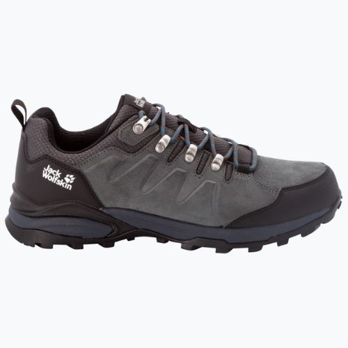 Jack Wolfskin pánske trekové topánky Refugio Texapore Low sivo-čierne 4049851