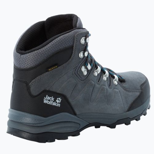 Jack Wolfskin pánske trekové topánky Refugio Texapore Mid grey-black 4049841