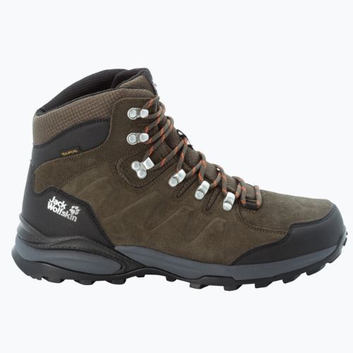 Jack Wolfskin pánske trekové topánky Refugio Texapore Mid brown/black 4049841