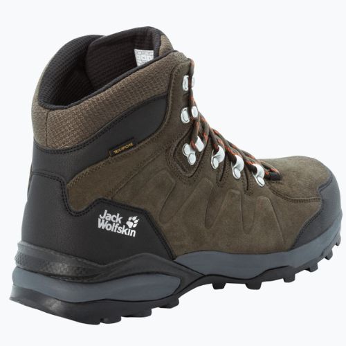 Jack Wolfskin pánske trekové topánky Refugio Texapore Mid brown/black 4049841