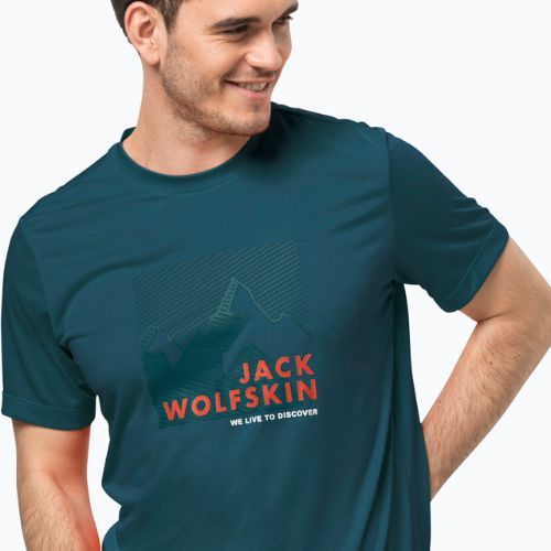 Pánske tričko Jack Wolfskin Hiking Graphic modré 1808761_4133