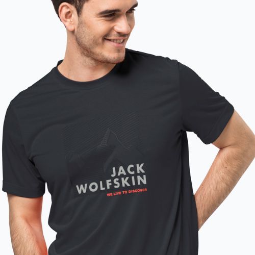 Pánske tričko Jack Wolfskin Hiking Graphic sivé 1808761_6230