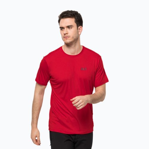 Jack Wolfskin pánske trekingové tričko Tech red 1807071_2206