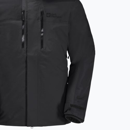 Jack Wolfskin pánska bunda do dažďa Jasper čierna 1115261_6000_006