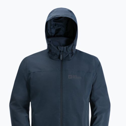 Jack Wolfskin pánska bunda do dažďa Taubenberg navy blue 1115311_1010_006