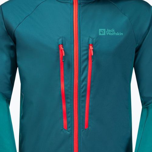 Pánska lyžiarska bunda Jack Wolfskin Alpspitze Hoody zelená 1307371_4133