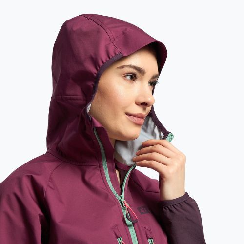 Jack Wolfskin Alpspitze Hoody dámska lyžiarska bunda fialová 1307391_1014