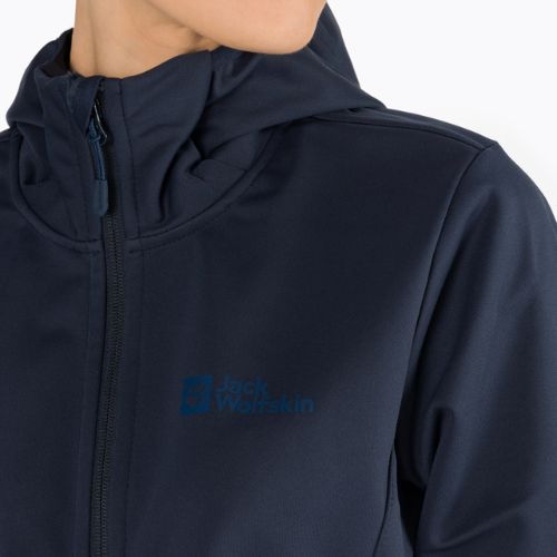 Jack Wolfskin dámska softshellová bunda Windhain Hoody navy blue 1307481_1010