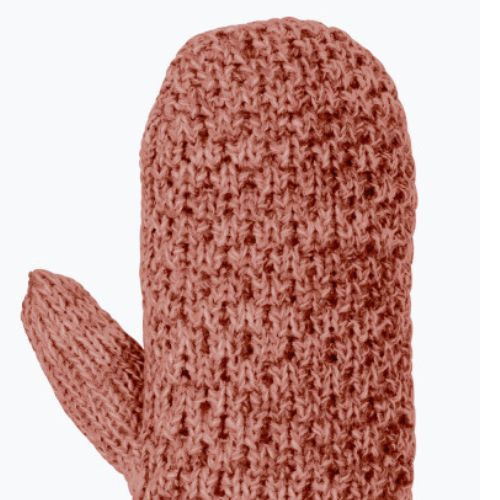 Dámske zimné rukavice Jack Wolfskin Highloft Knit červené 1908001_3067_003