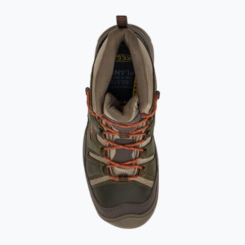 Pánske trekové topánky KEEN Circadia Mid Wp green-brown 1026766