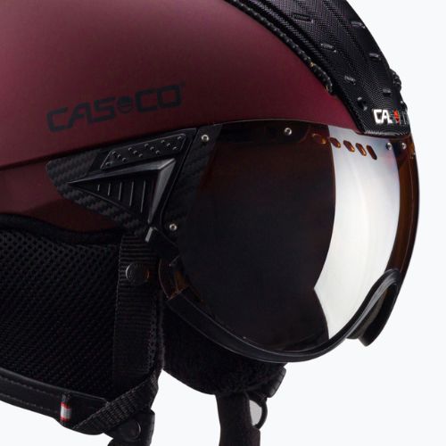 Lyžiarska prilba CASCO SP-2 Carbonic Visor červená 07.3738