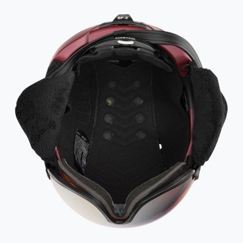 Lyžiarska prilba CASCO SP-2 Carbonic Visor červená 07.3738