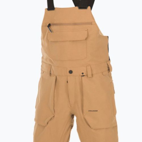 Pánske snowboardové nohavice Volcom Roan Bib Overall Caramel G1352306