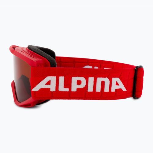 Detské lyžiarske okuliare Alpina Piney red matt/orange
