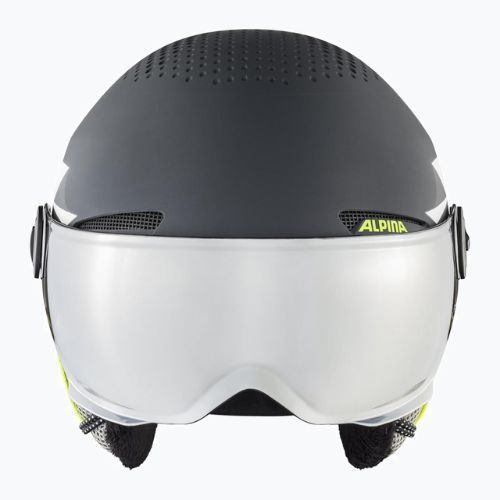 Detské lyžiarske prilby Alpina Zupo Visor Q-Lite charcoal/neon matt